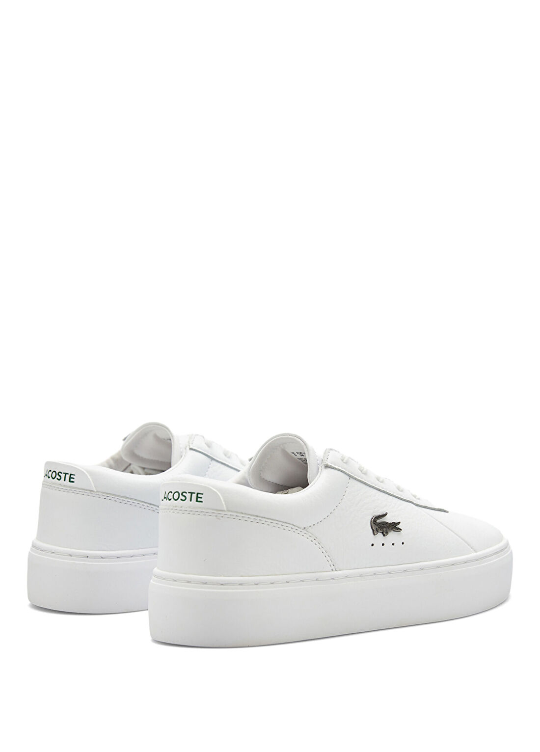Lacoste Court Set Beyaz Deri Kadın Sneaker görsel 3