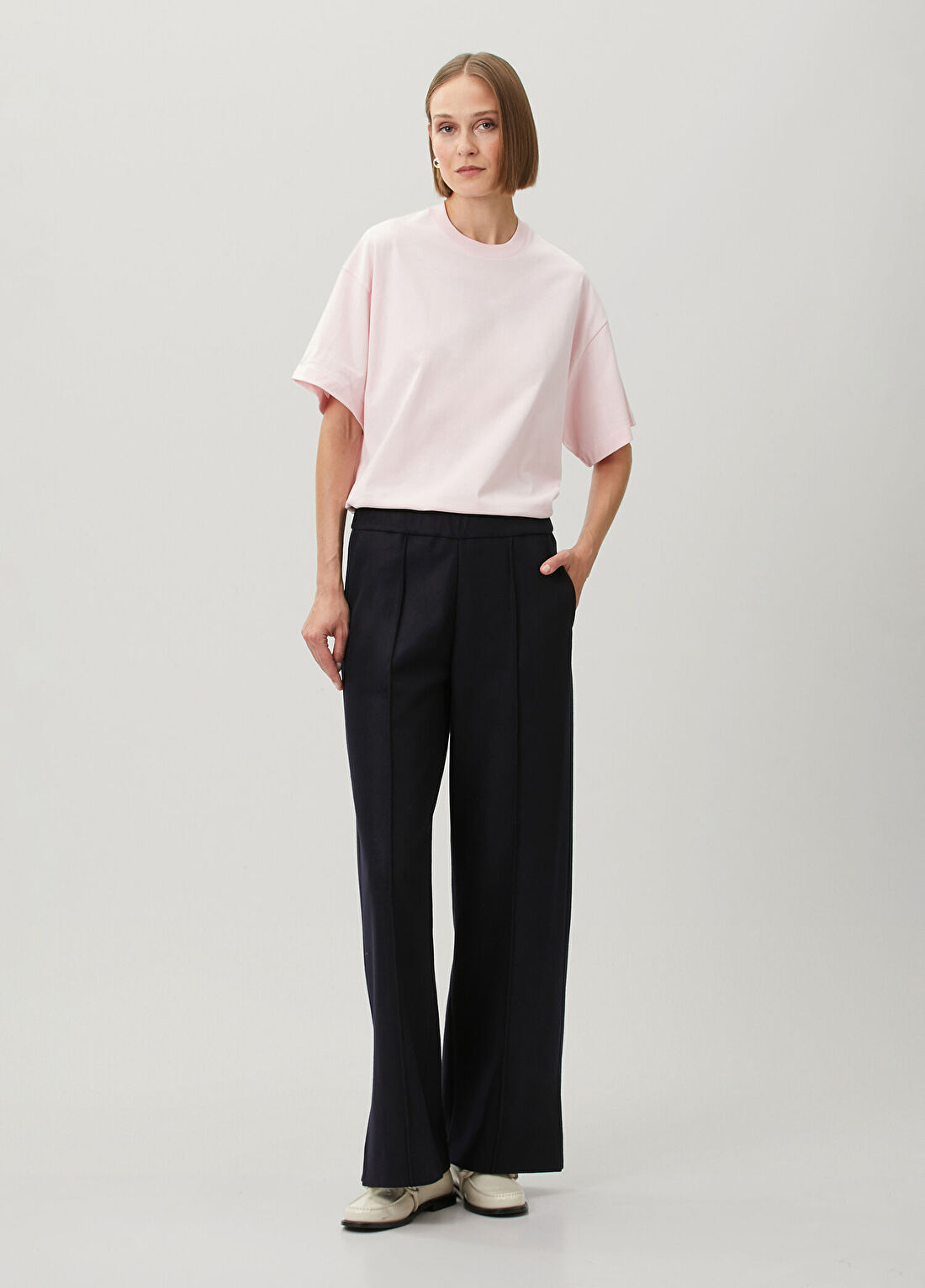 Jil Sander Lacivert Yün Pantolon