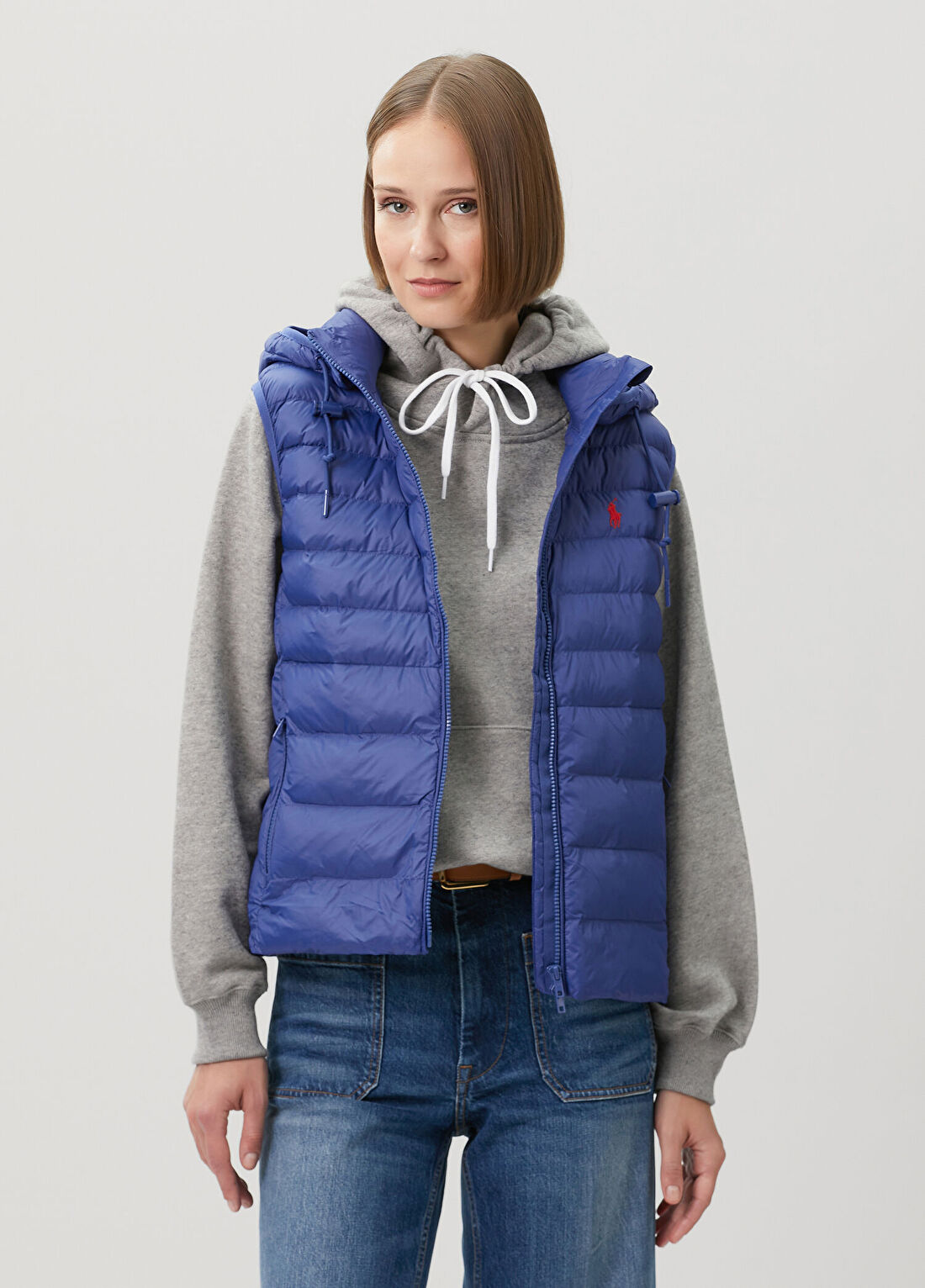 Polo Ralph Lauren Mavi Kapüşonlu Yelek