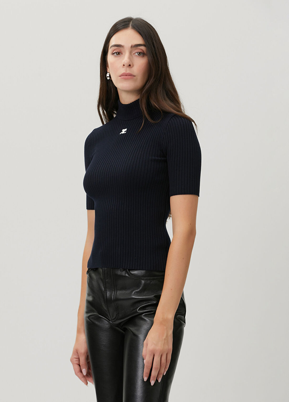 Courreges Lacivert Ribli Triko