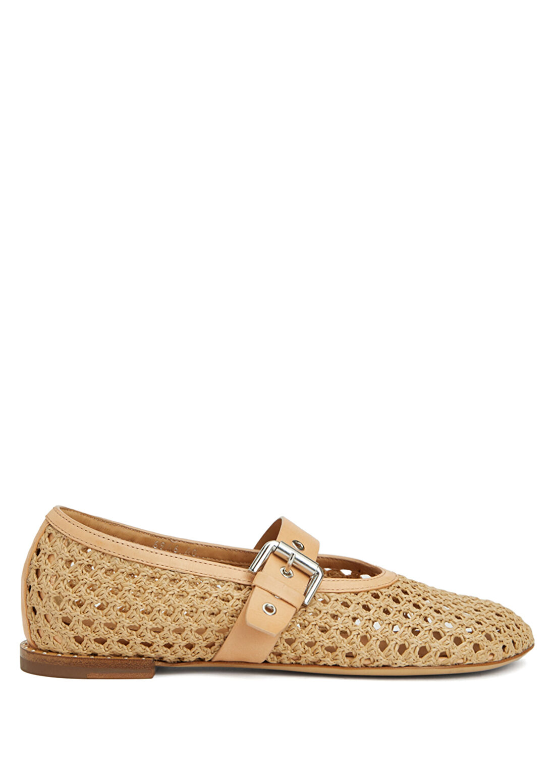 Premiata Megan Knit Textured Leather Ballet Flats