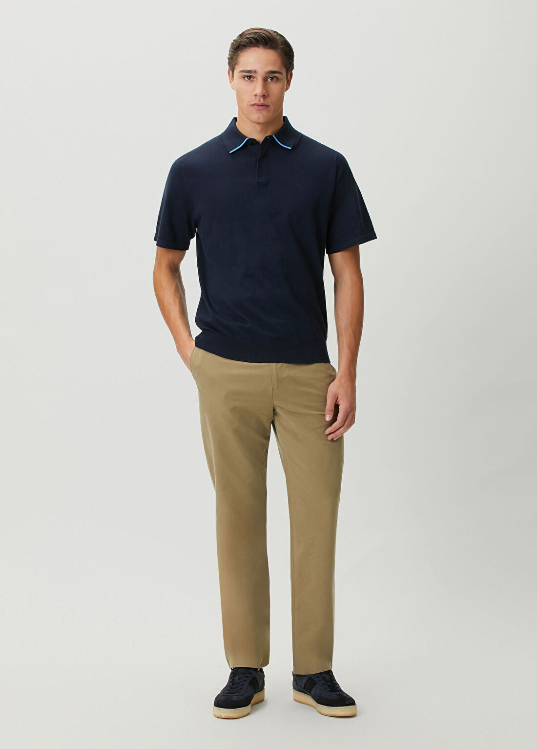 Paul Smith Lacivert Polo Yaka Kısa Kollu Triko görsel 2