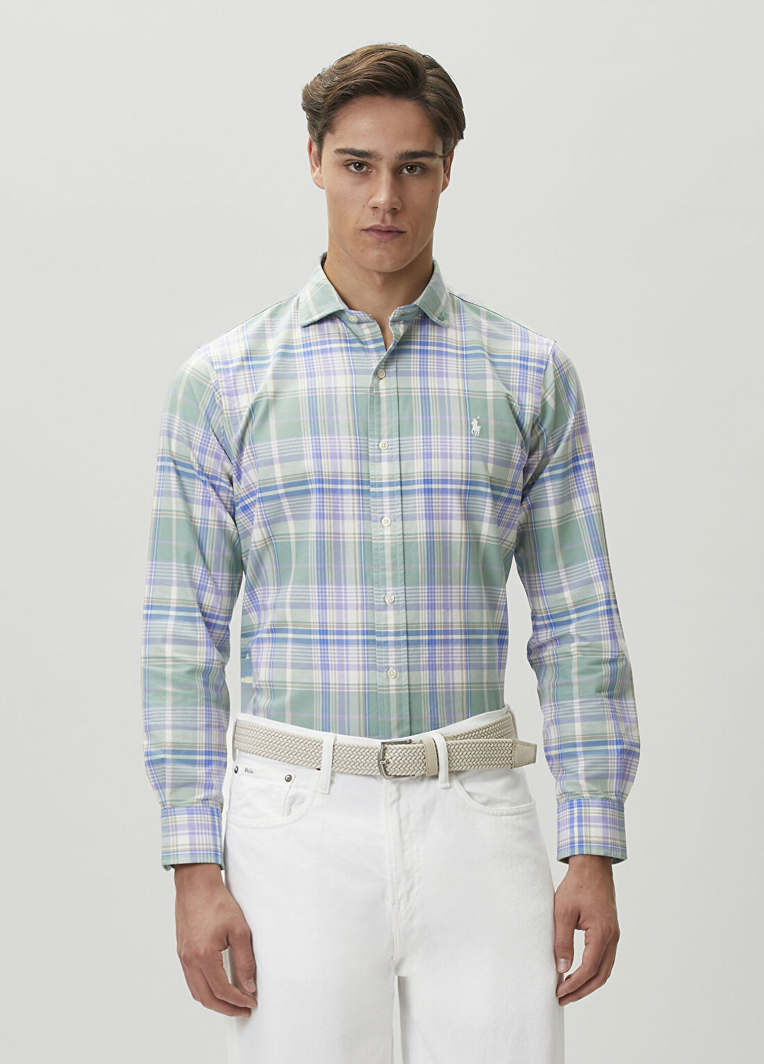 Polo Ralph Lauren Custom Fit Yeşil Ekoseli Classic Oxford Gömlek