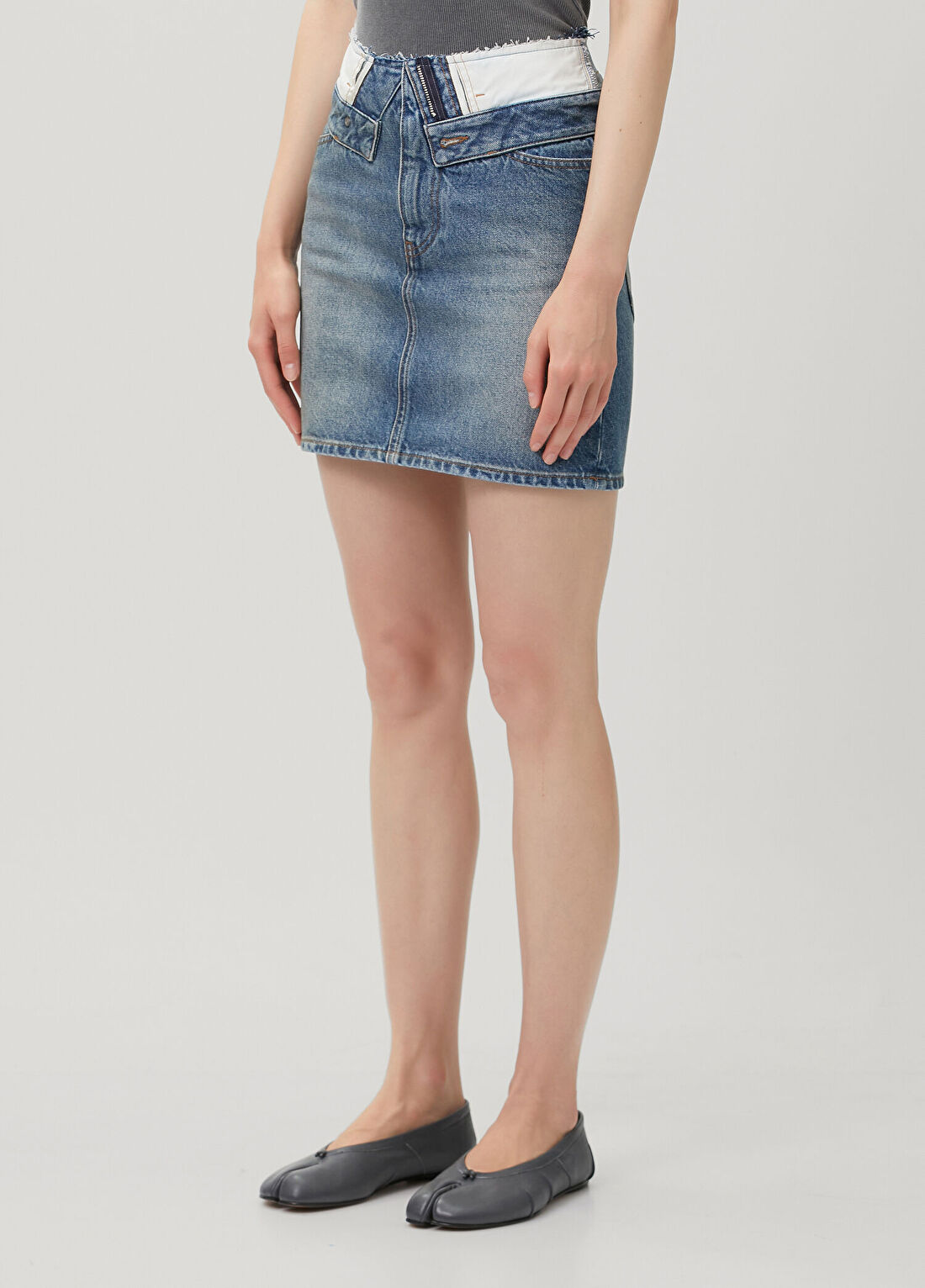 MM6 Maison Margiela Mavi Mini Denim Etek görsel 2