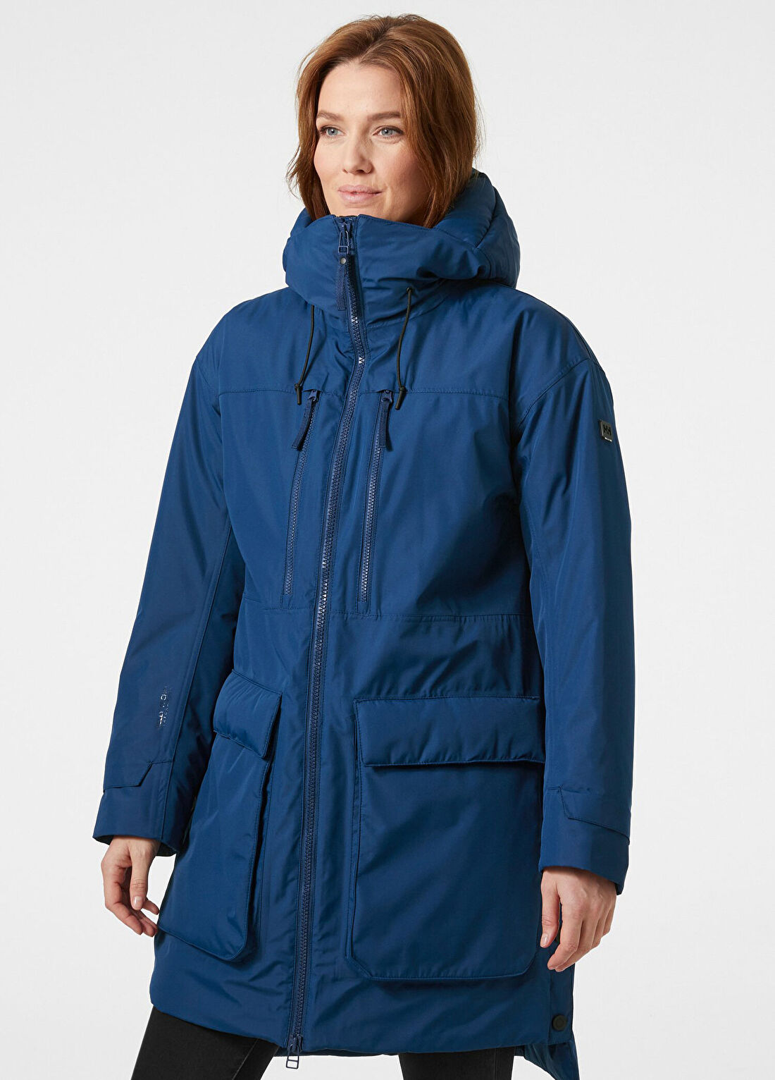 Helly Hansen W Maud Ocean Mavi Kapüşonlu Kadın Parka görsel 2