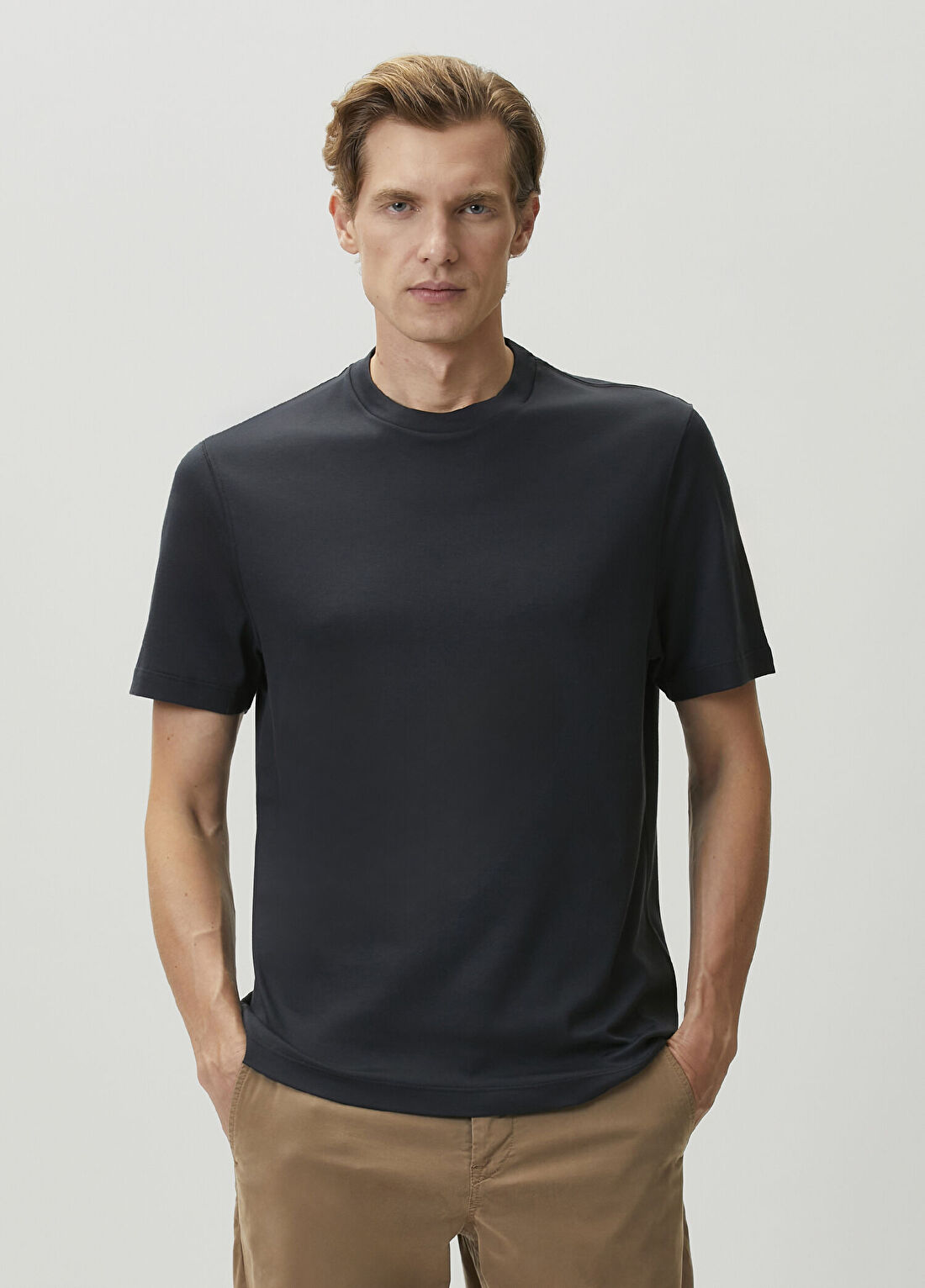 Canali Siyah Basic T-shirt