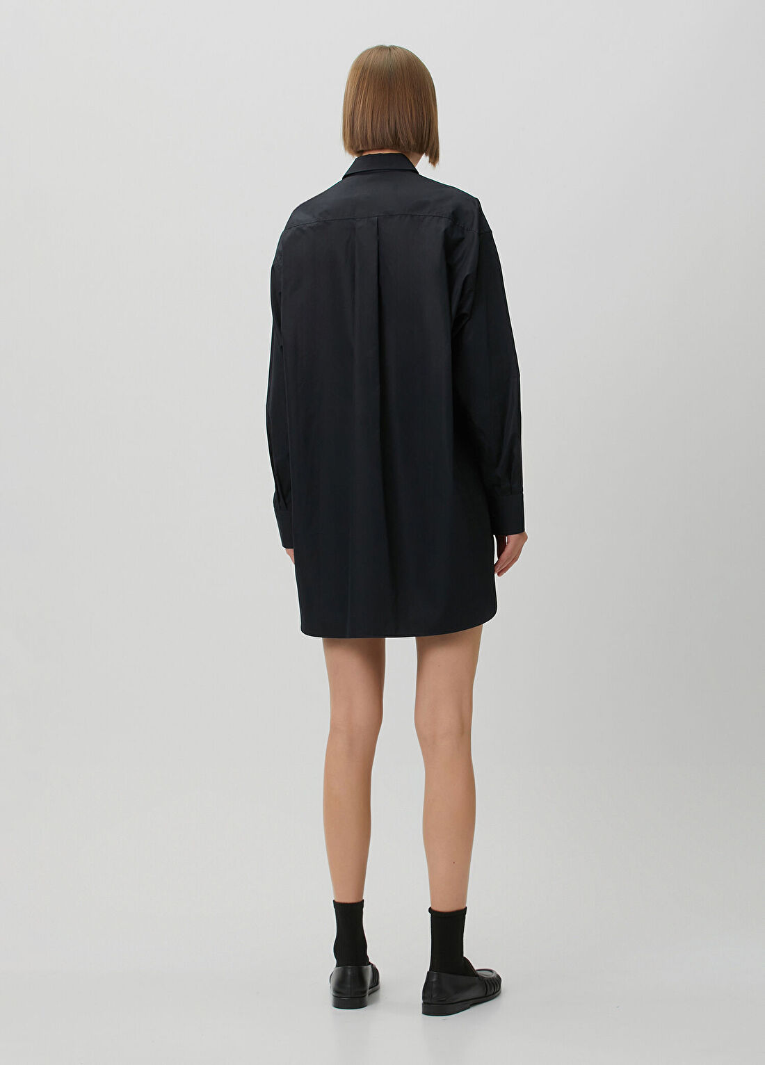 Wardrobe Nyc Siyah Mini Gömlek Elbise görsel 4