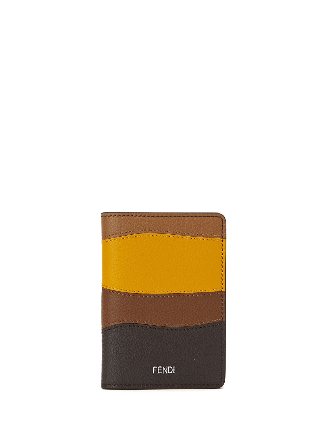 Fendi Colorblock Sarı Erkek Deri Kartlık