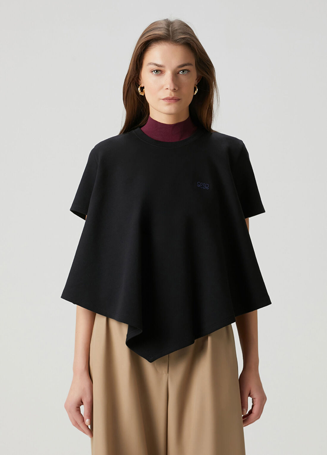 Loewe Siyah Pelerin T-shirt