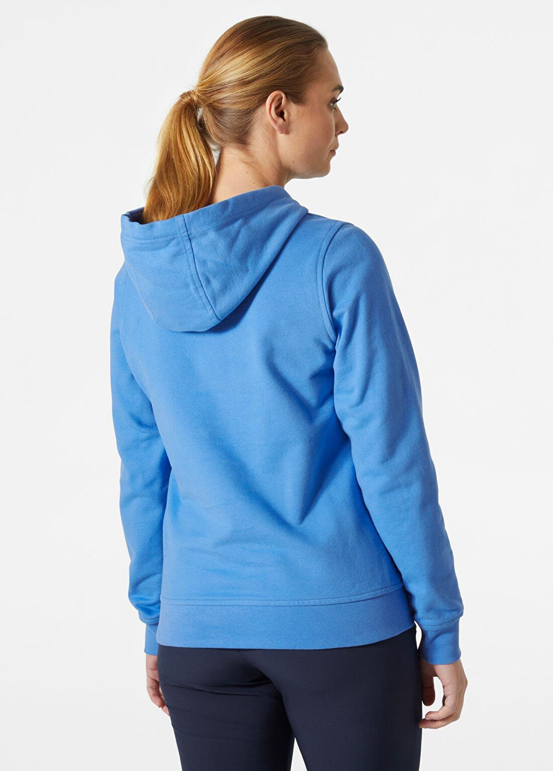 Helly Hansen Logo Baskılı Ultra Blue Kapüşonlu Kadın Sweatshirt görsel 2