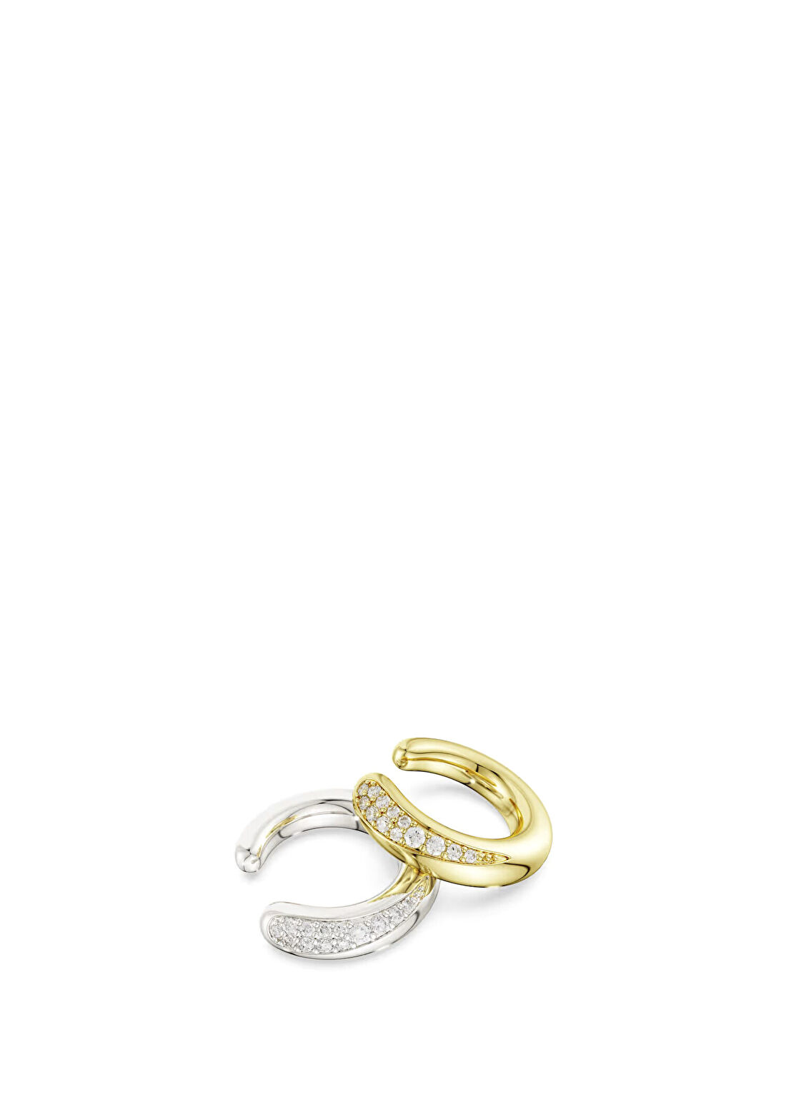 Swarovski Classıca Ec Set Whıte Sıs Altın Rengi Gümüş Kadın Küpe
