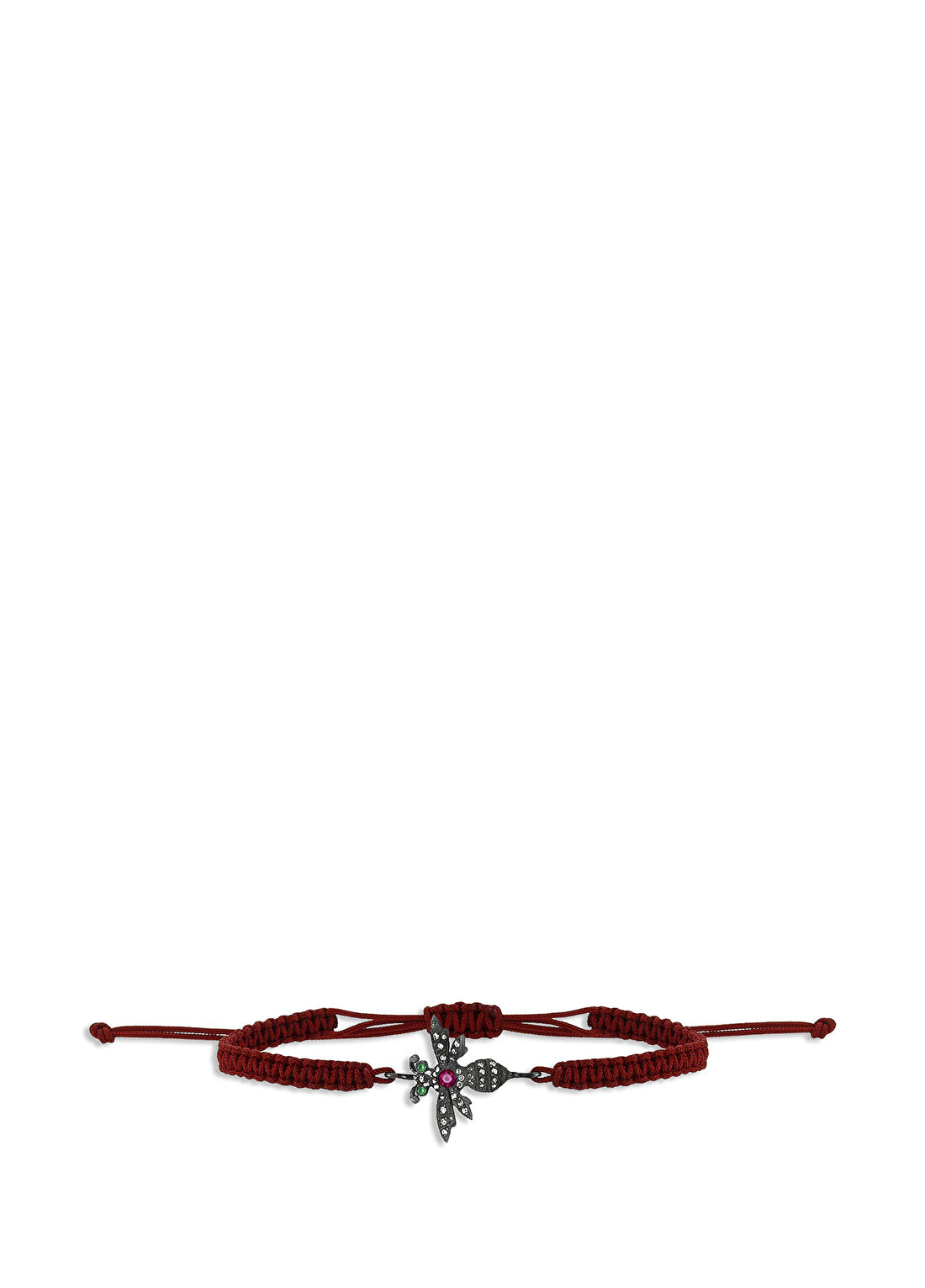 Aida Wasp Erkek Kristal & Okside Gümüş Bileklik