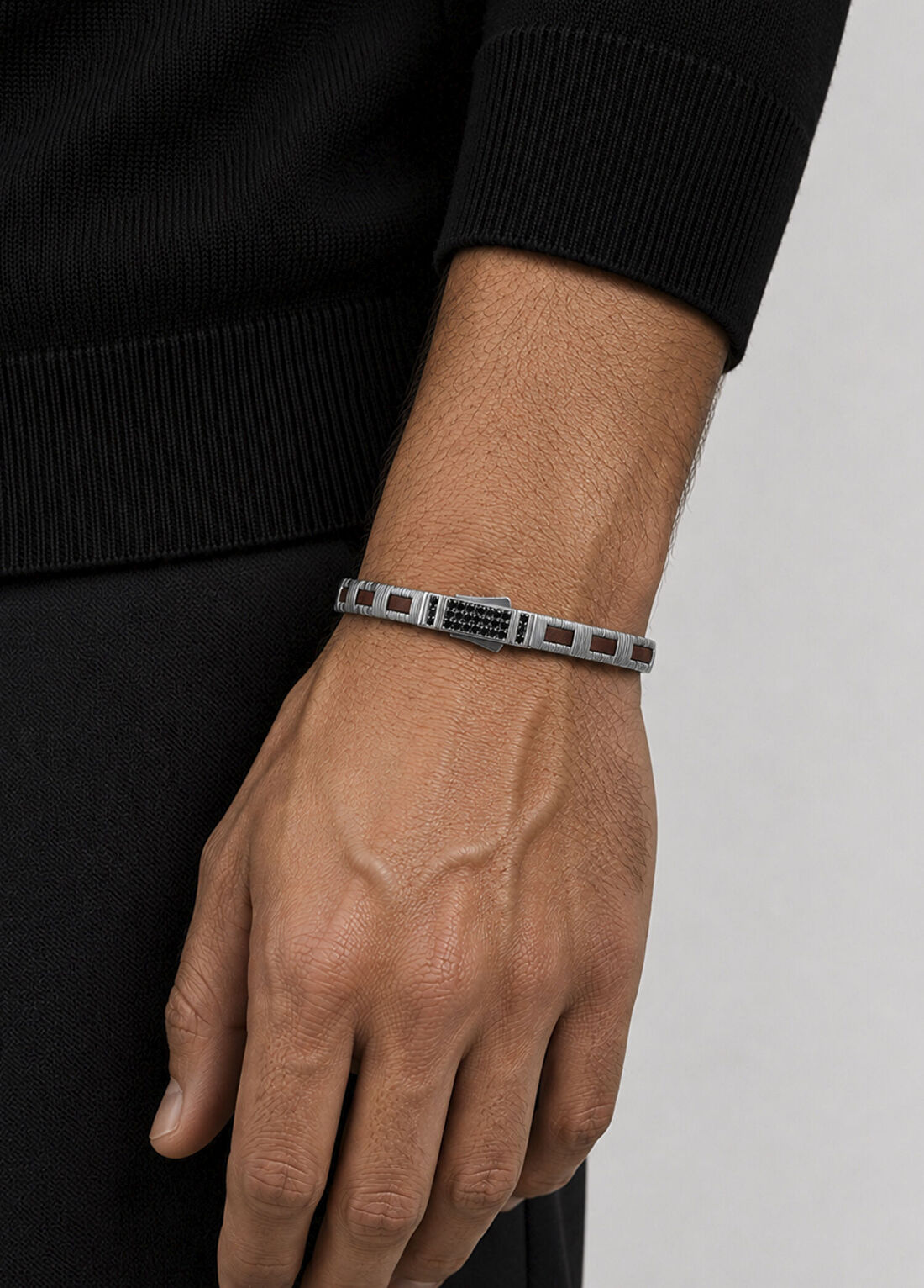 Orena Jewelry Ember Core 925 Ayar Gümüş Erkek Bileklik görsel 2