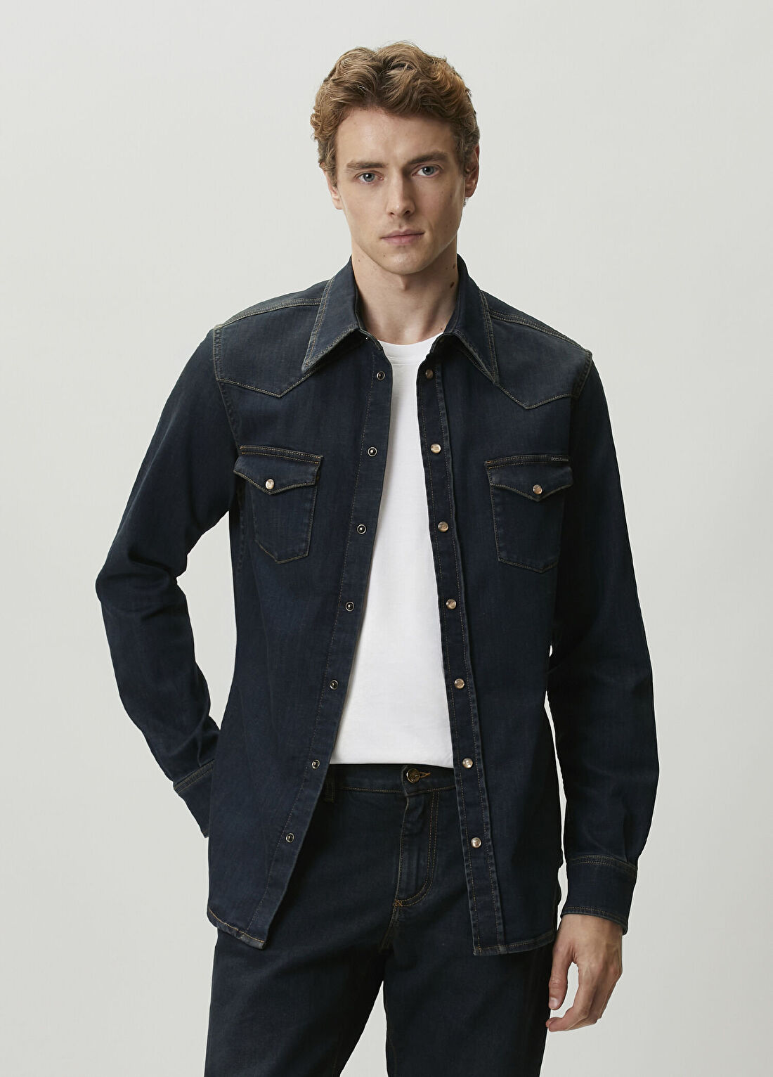 Dolce&Gabbana Lacivert Denim Gömlek