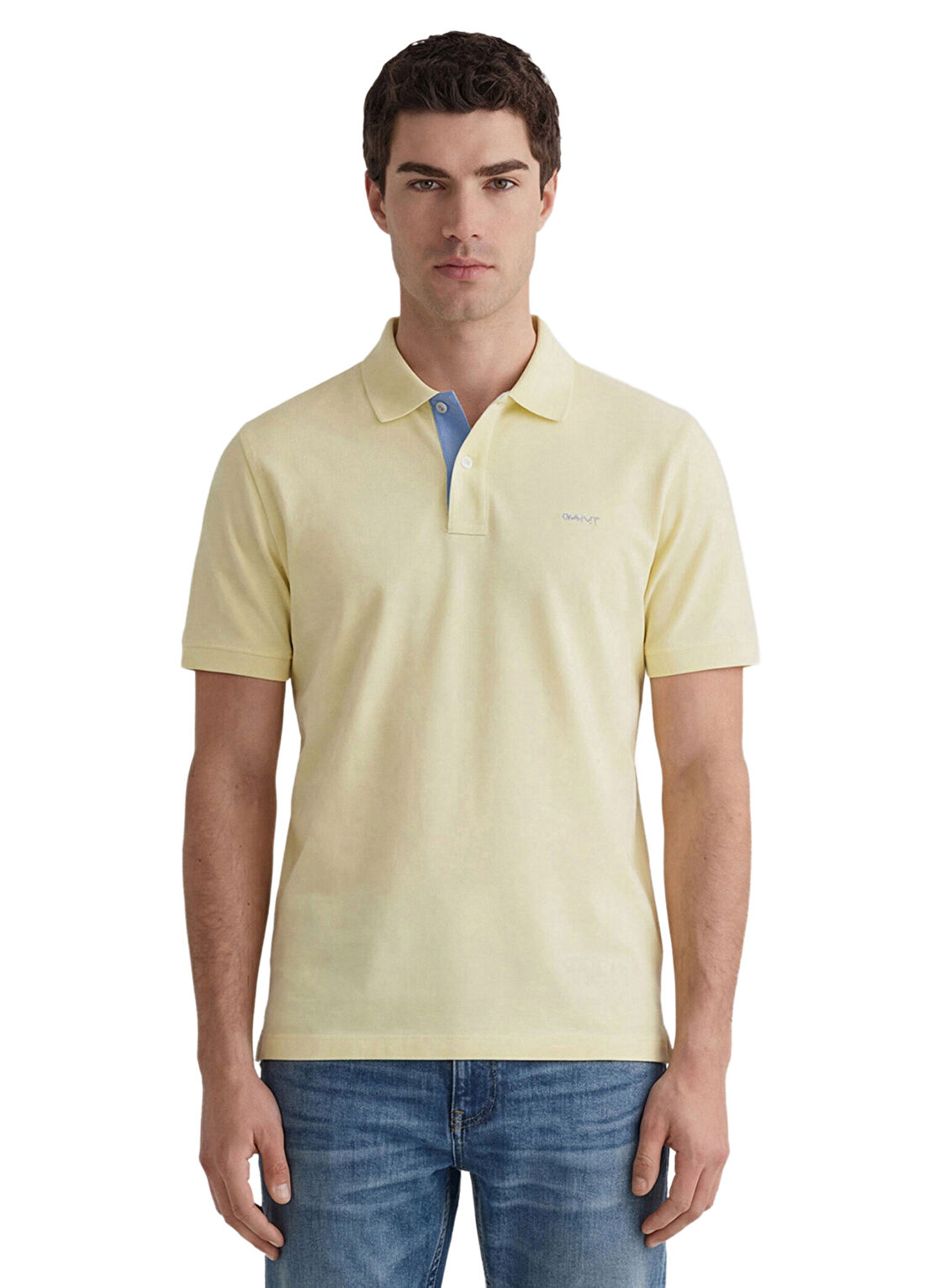 Gant Sarı Polo Yaka Regular Fit Kısa Kollu Erkek T-Shirt
