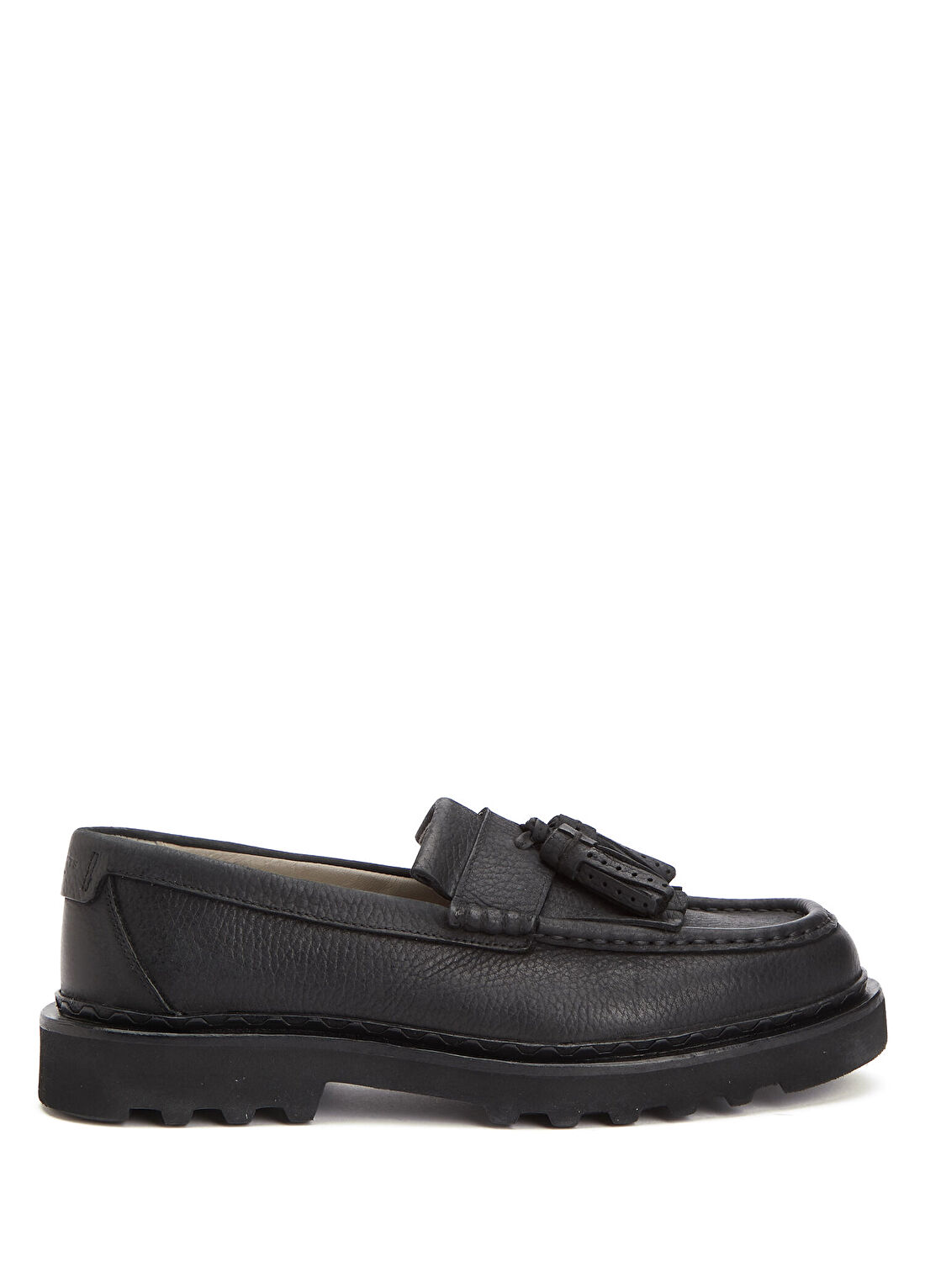 AllSaints Skiff Siyah Erkek Deri Loafer