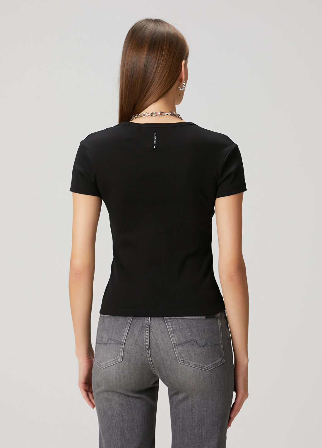 AllSaints Siyah T-shirt görsel 4