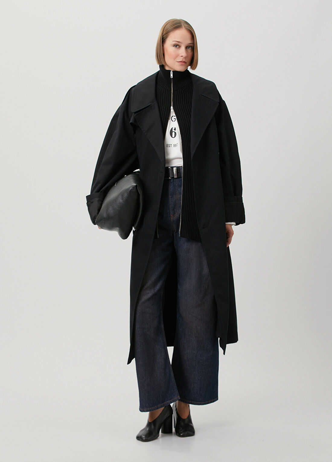 MM6 Maison Margiela Siyah Pardösü
