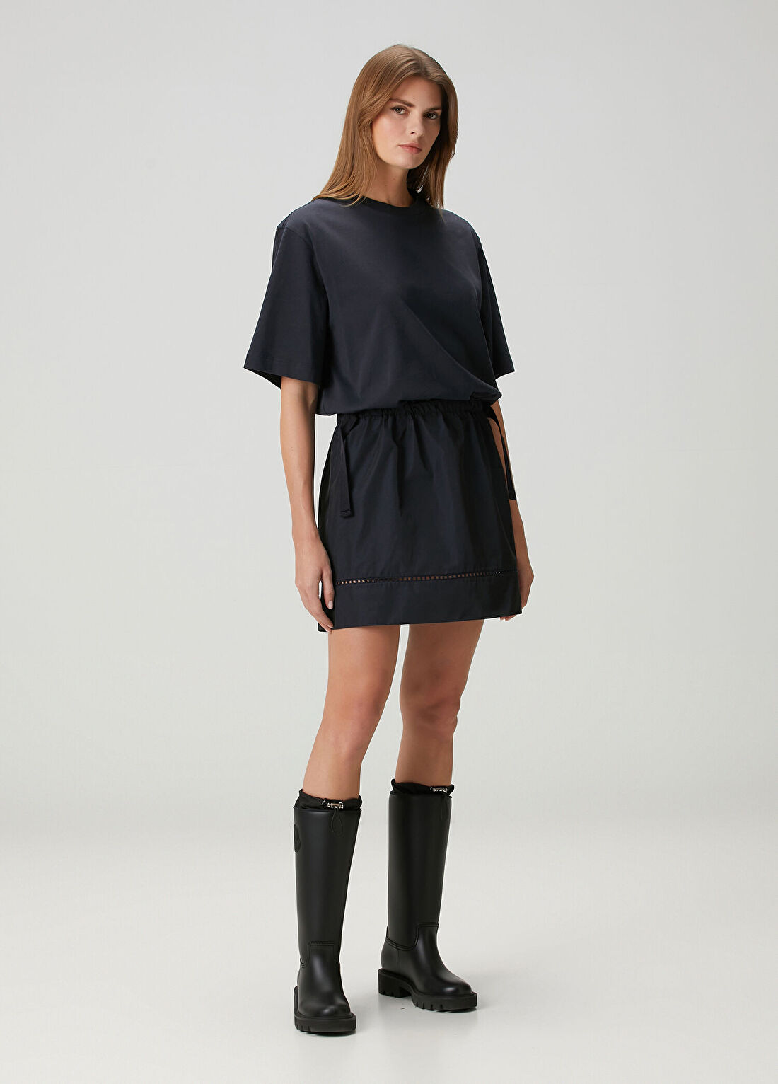 Moncler Lacivert Mini T-shirt Elbise