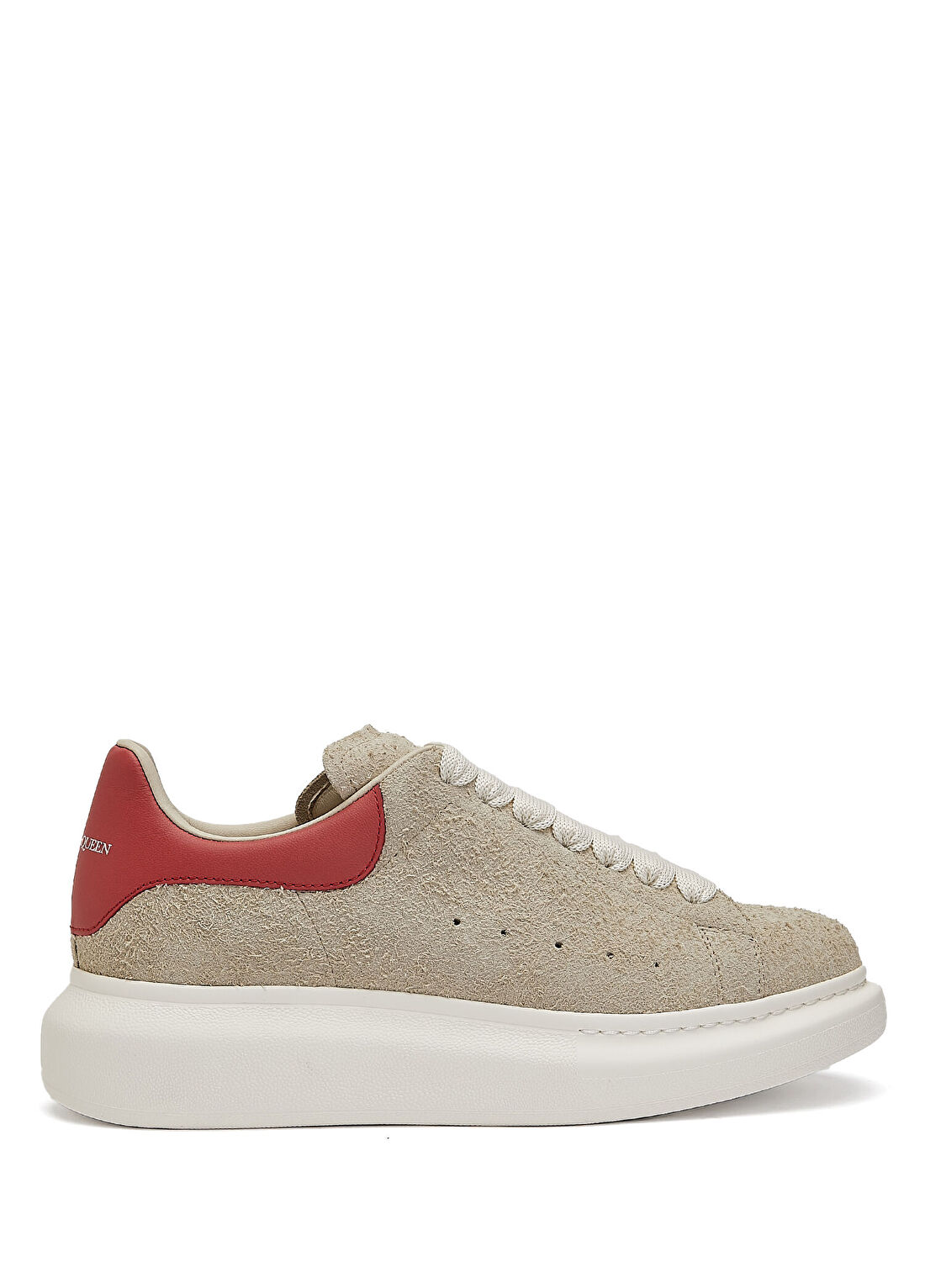 McQueen Oversized Ekru Pembe Kadın Deri Sneaker