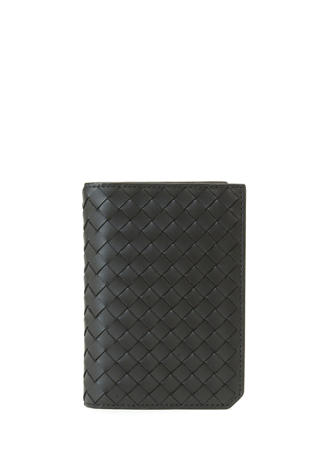 Bottega Veneta Intrecciato Piccolo Siyah Erkek Deri Pasaportluk