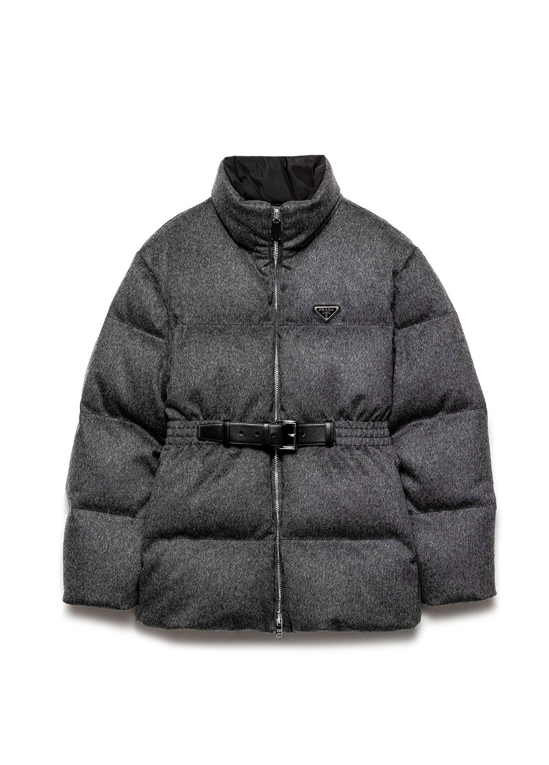 Prada Loden Gri Kadın Şişme Mont