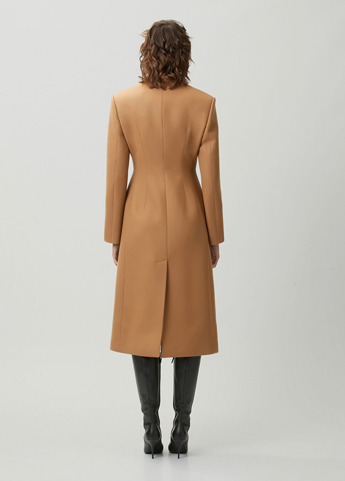 Balenciaga Camel Yün Palto görsel 4