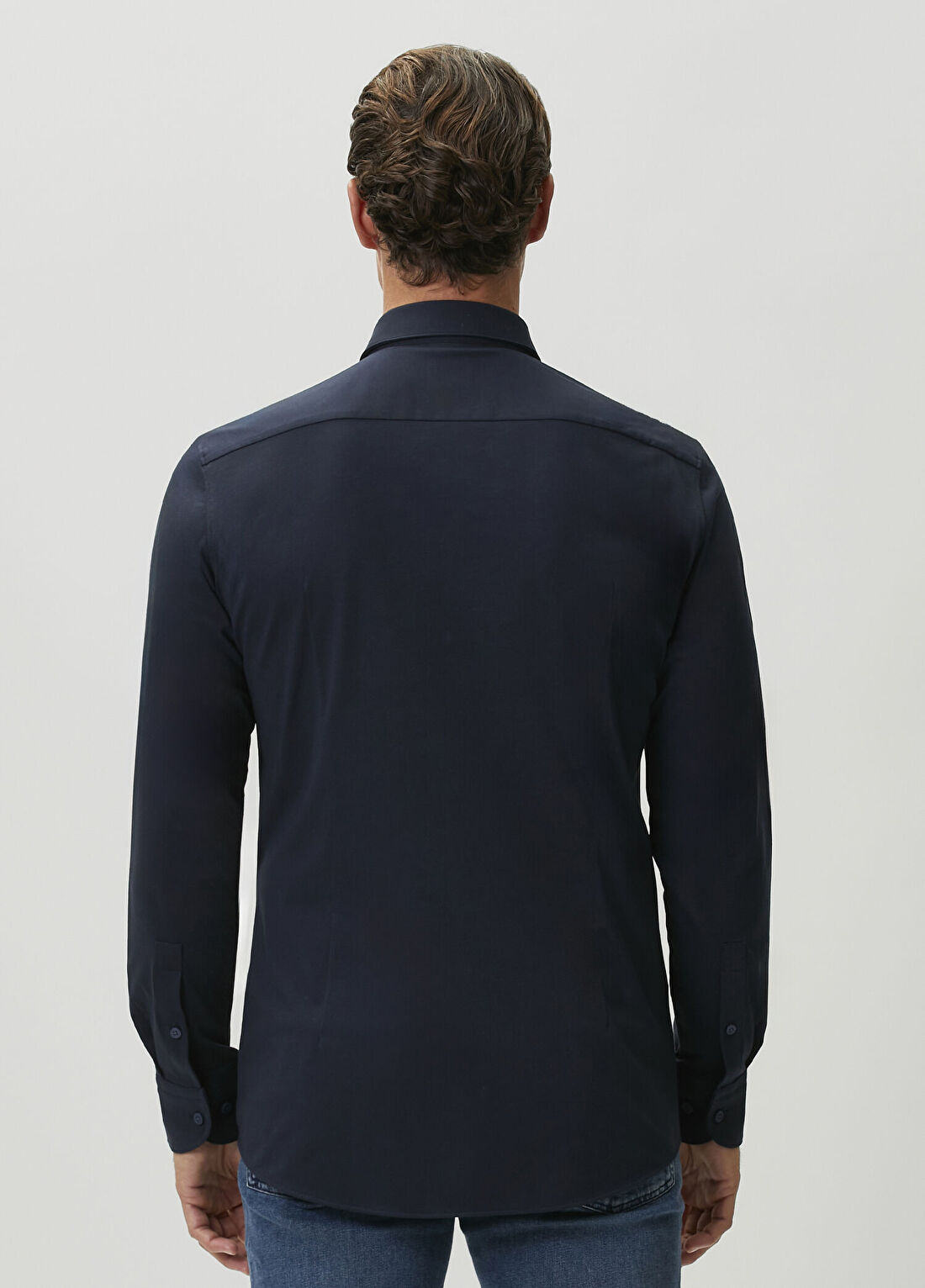 Boss Slim Fit Koyu Lacivert Gömlek görsel 4