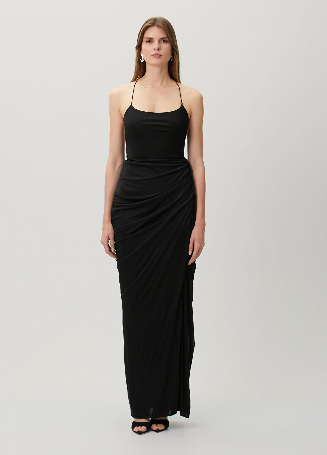 Versace Siyah Maxi Elbise görsel 3