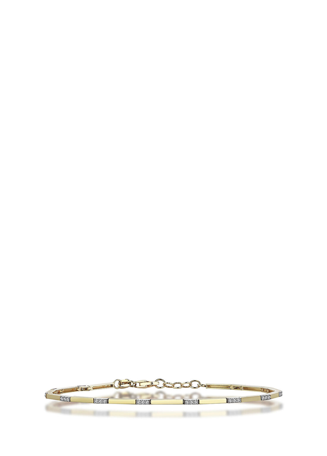Reis Kuyumculuk Cable Bangle 14 Ayar Rose Gold Kadın Pırlanta Bileklik