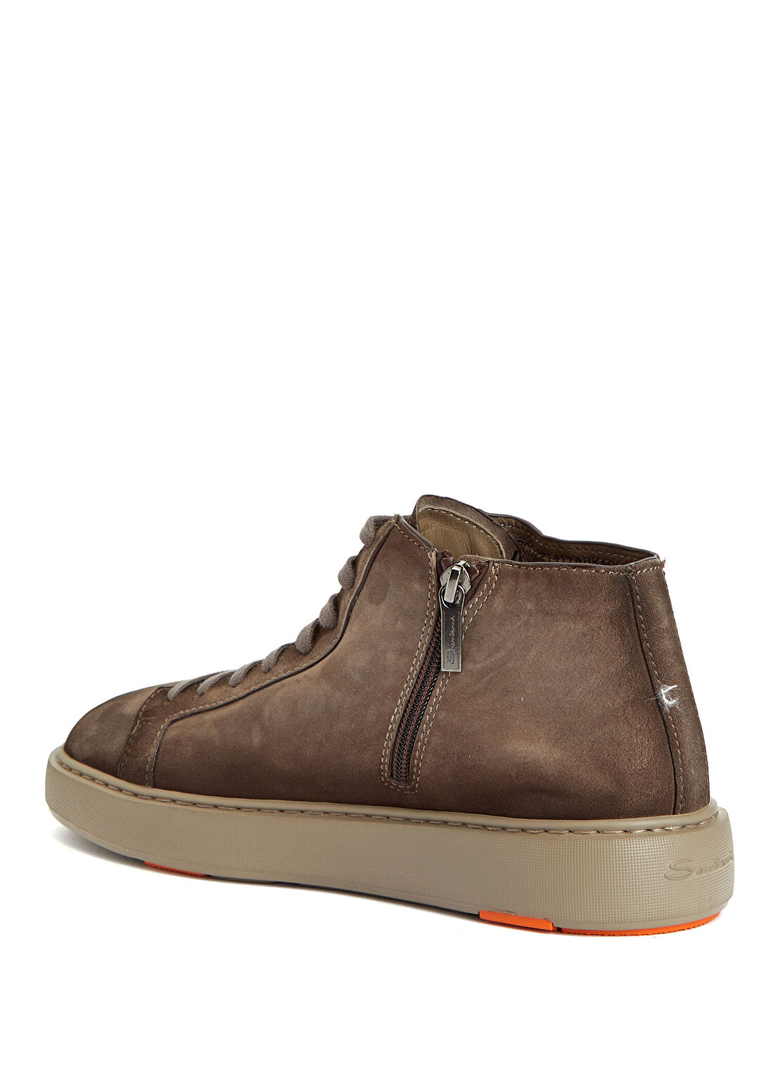 Santoni Bej Erkek Süet Sneaker görsel 3