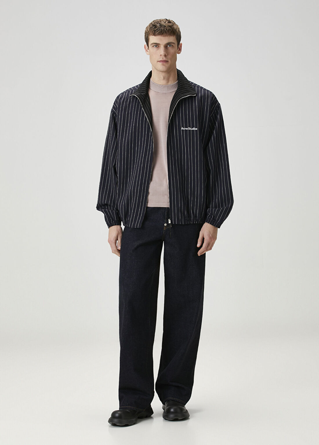 Acne Studios Açık Pembe Kısa Kollu İpek Triko görsel 2