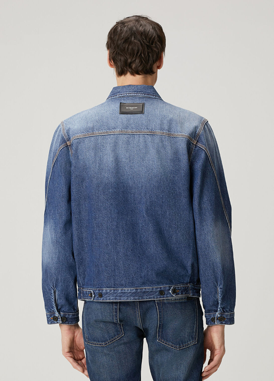 Givenchy Koyu Mavi Denim Ceket görsel 4