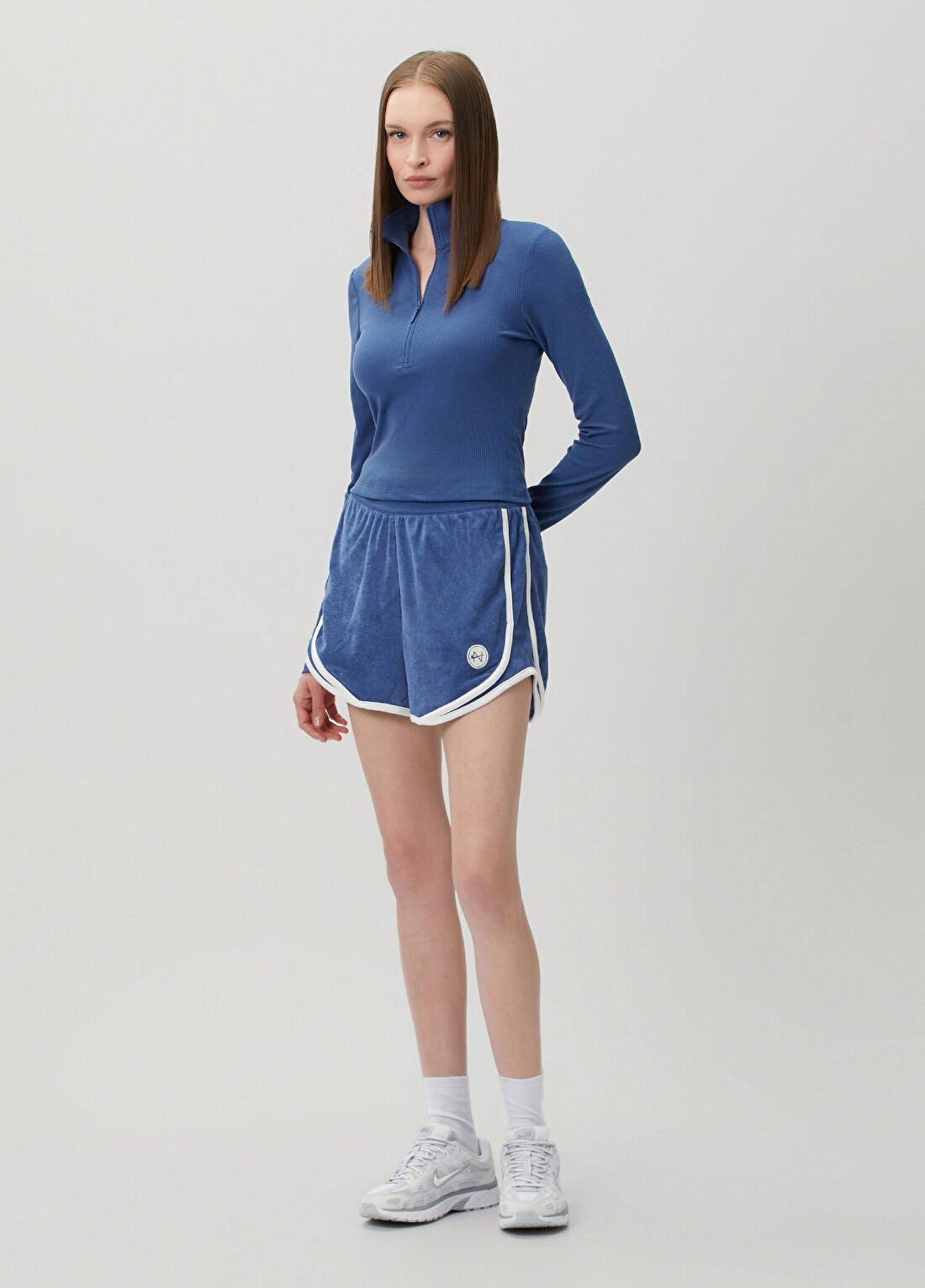Nike Chill Knit Mavi Fermuarlı Üst görsel 2