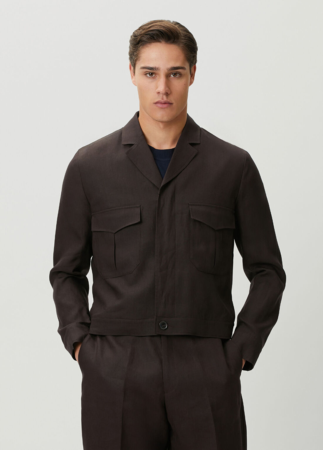 Paul Smith Regular Fit Bordo Keten Ceket