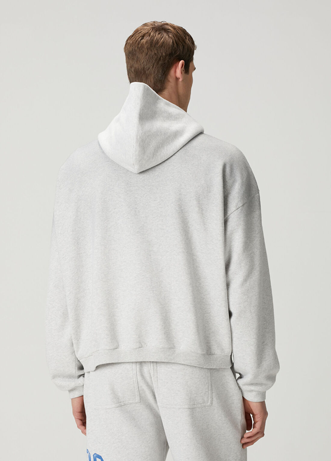 Represent Açık Gri Kapüşonlu Sweatshirt görsel 4