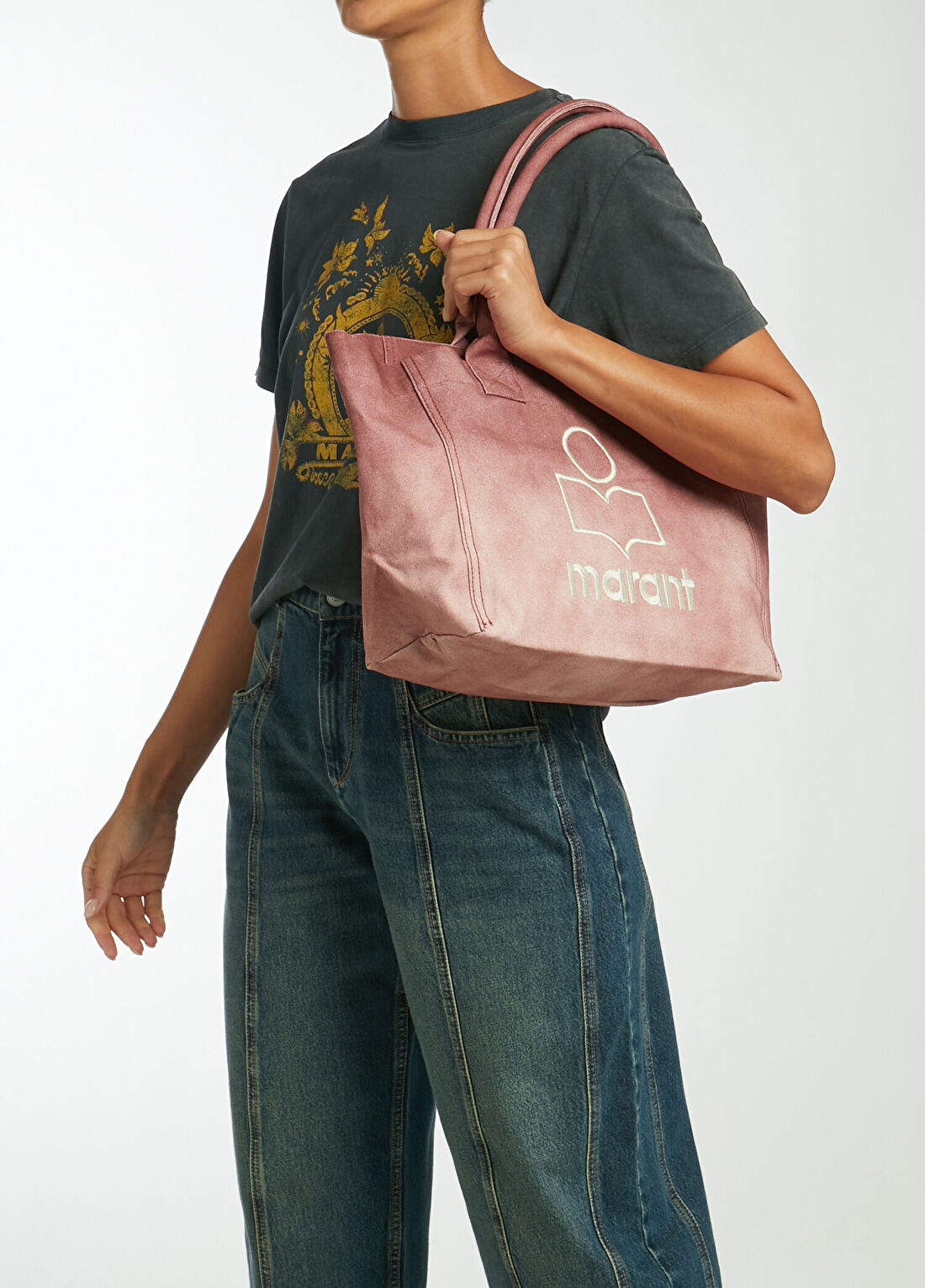 Isabel Marant Yeenky Pembe Kadın Kanvas Çanta görsel 2
