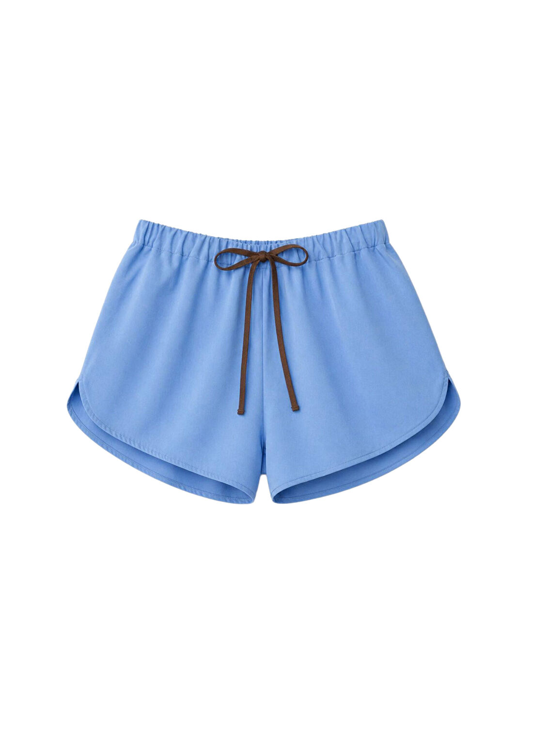 Yorstruly Sporty Serenity Blue İpek Beli Lastikli Kadın Mini Şort