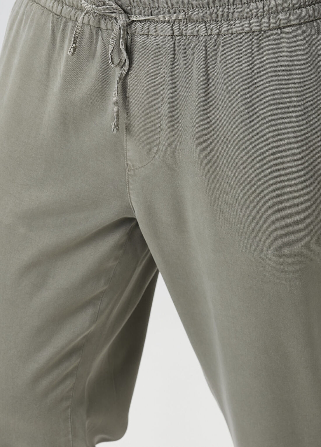 Beymen Collection Su Yeşili Beli Büzgülü Lyocell Spor Pantolon görsel 4