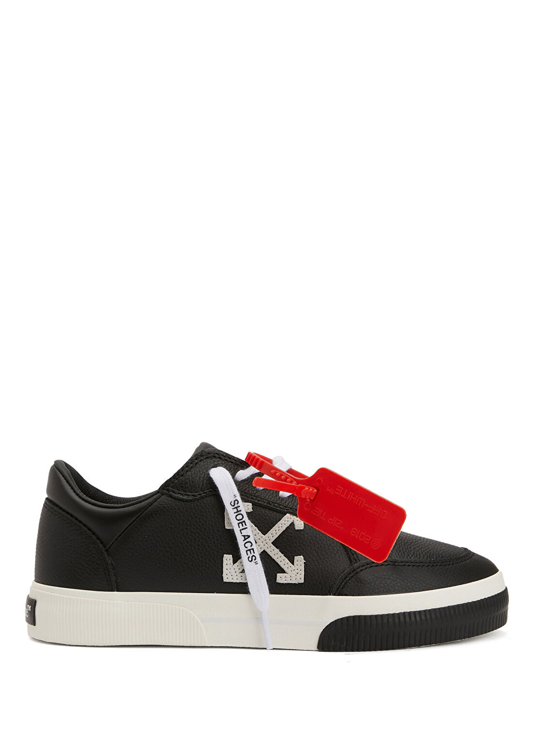 Off-White Siyah Beyaz Kadın Deri Sneaker