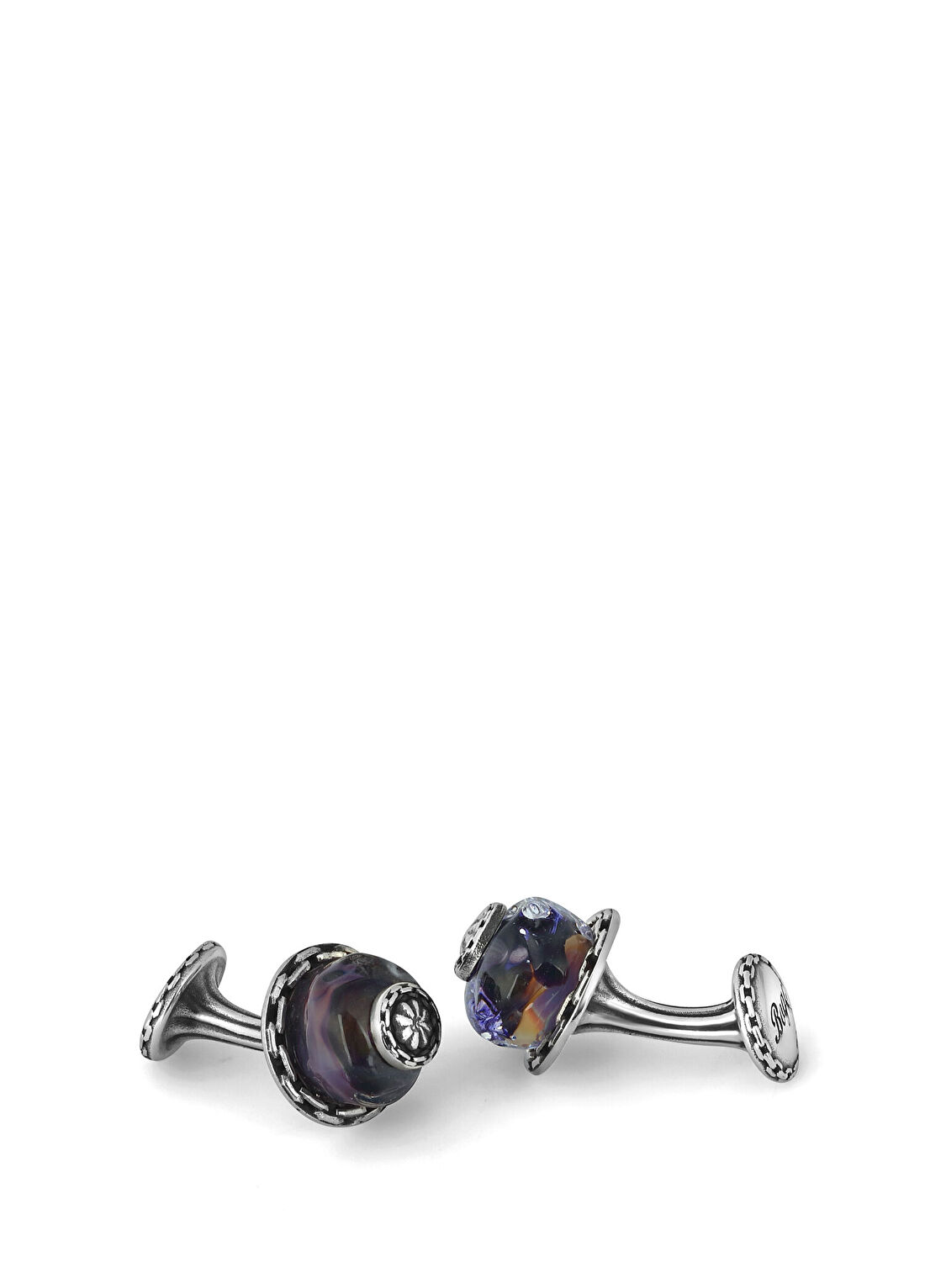Boga Glass Beads-M Chain Fx Gümüş Kol Düğmesi