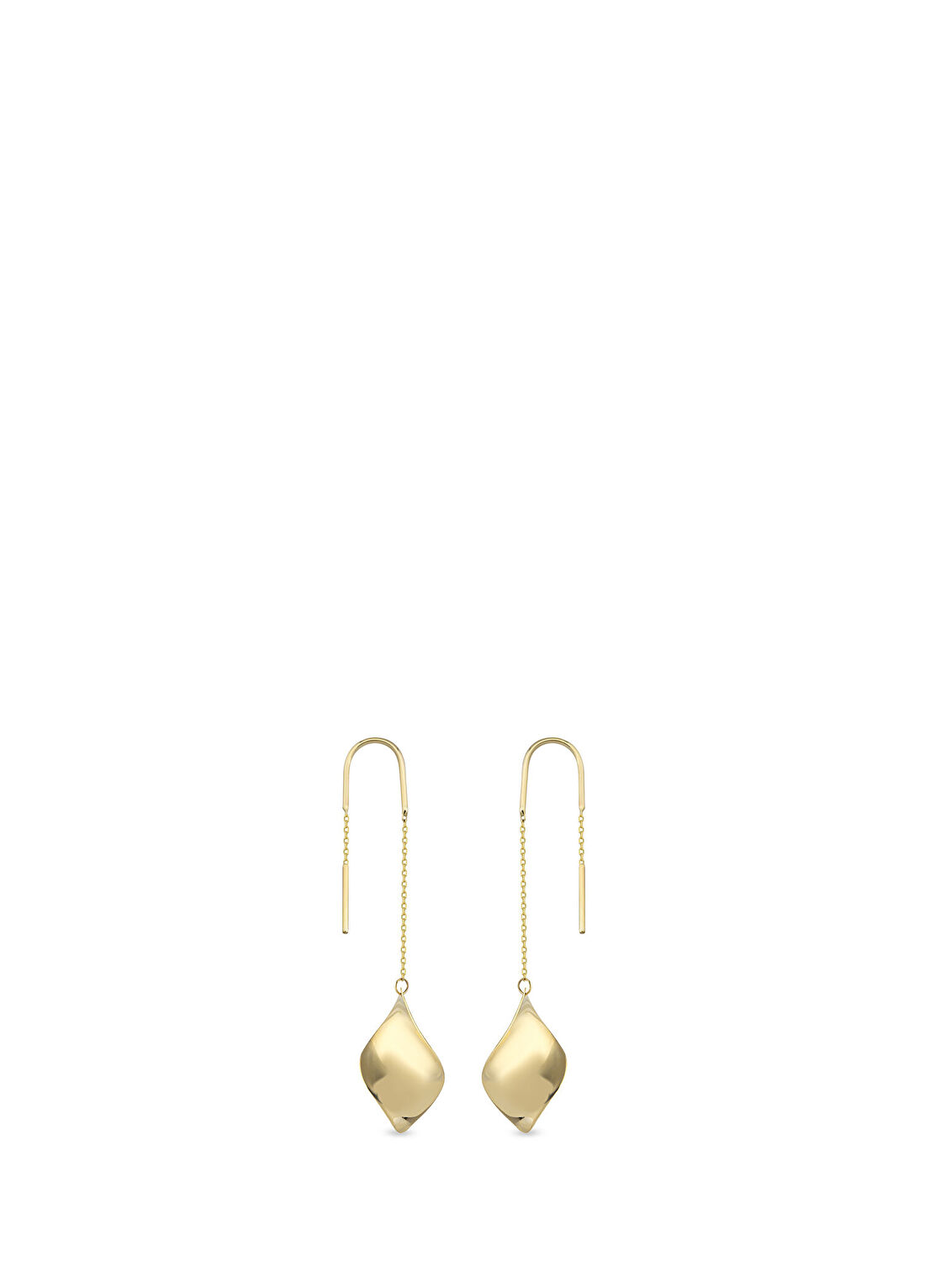 Orena Jewelry Gimlet Chain 14 Ayar Altın Kadın Küpe