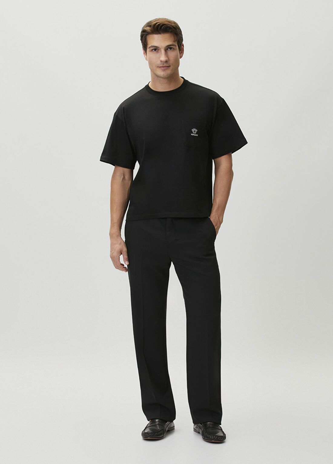 Versace Siyah Cepli T-shirt görsel 2