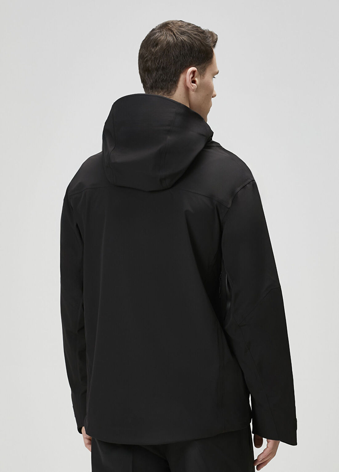 Canada Goose Siyah Kapüşonlu Yağmurluk görsel 4