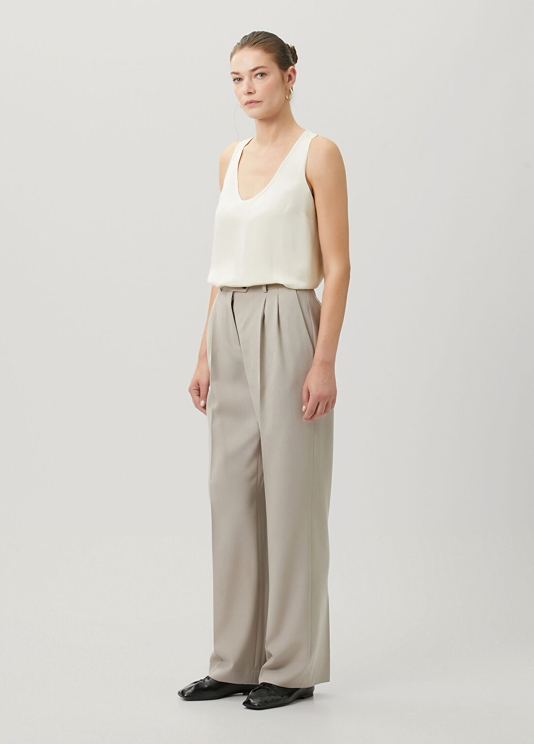 La Collection Elsie Kırık Beyaz İpek Bluz görsel 2