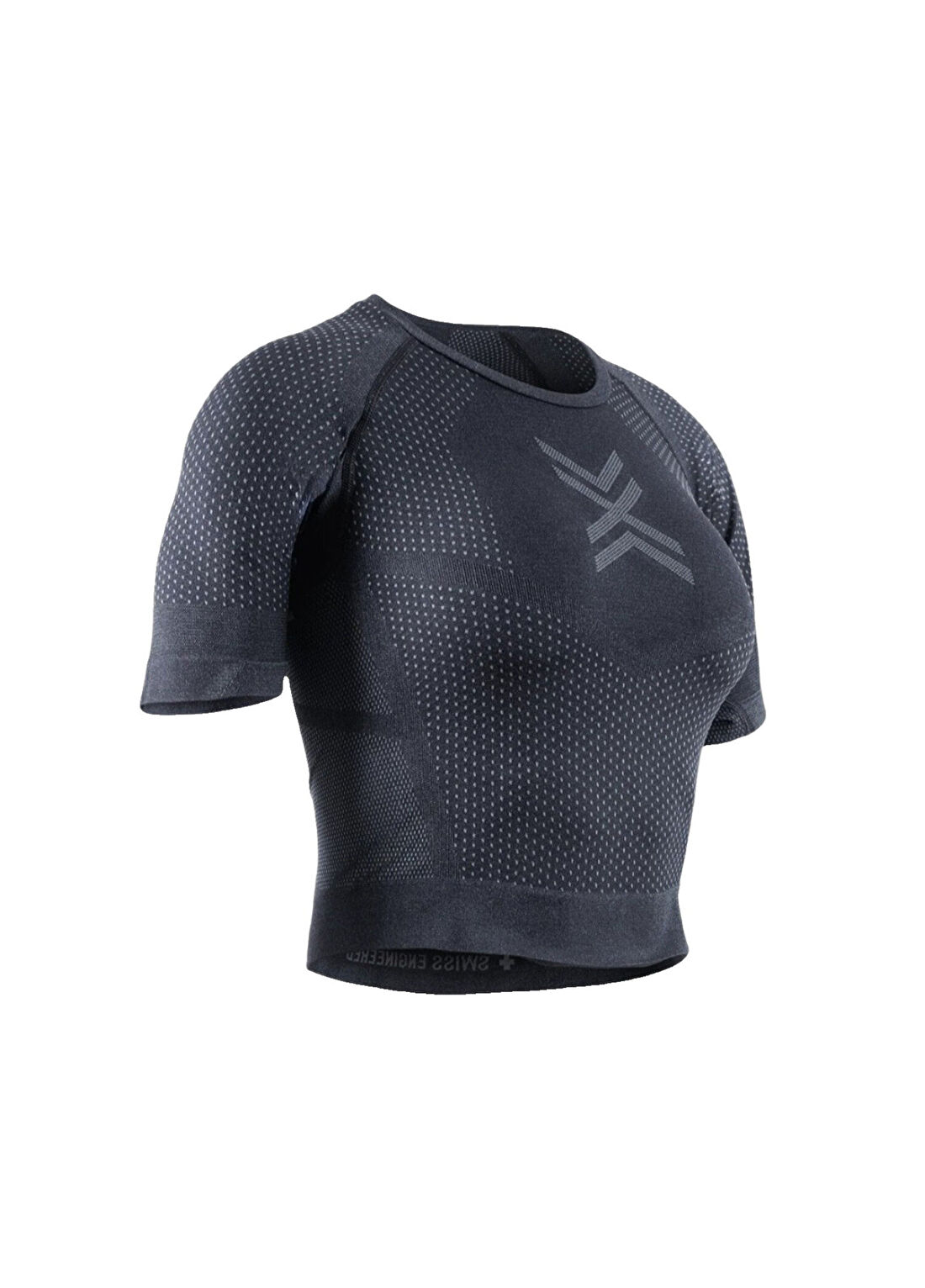 X-Bionic Xceed Run Crop Top Wmn Siyah Kısa Kollu Kadın Spor T-shirt