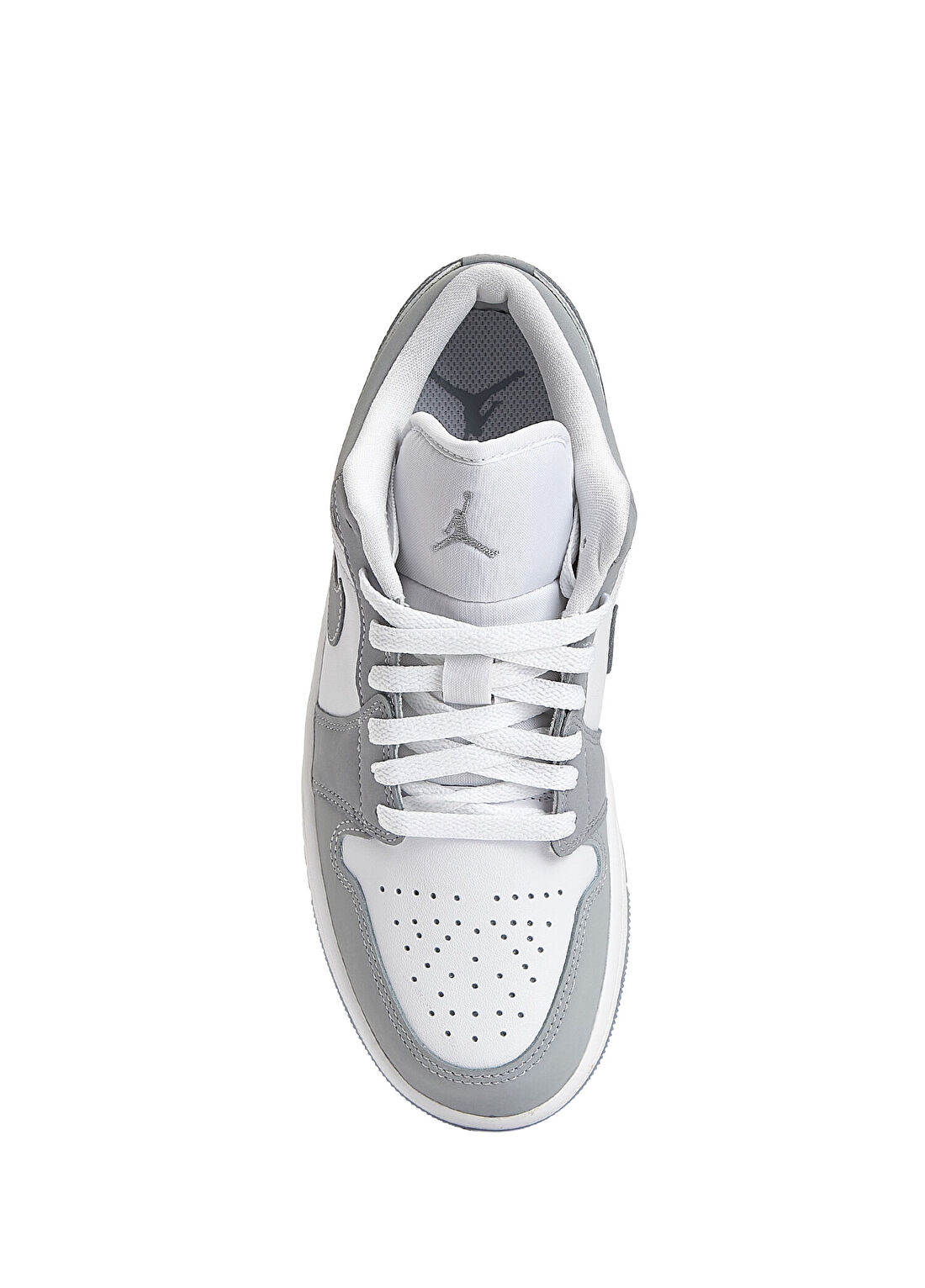 Nike WMNS Air Jordan 1 Gri Beyaz Kadın Deri Sneaker görsel 4