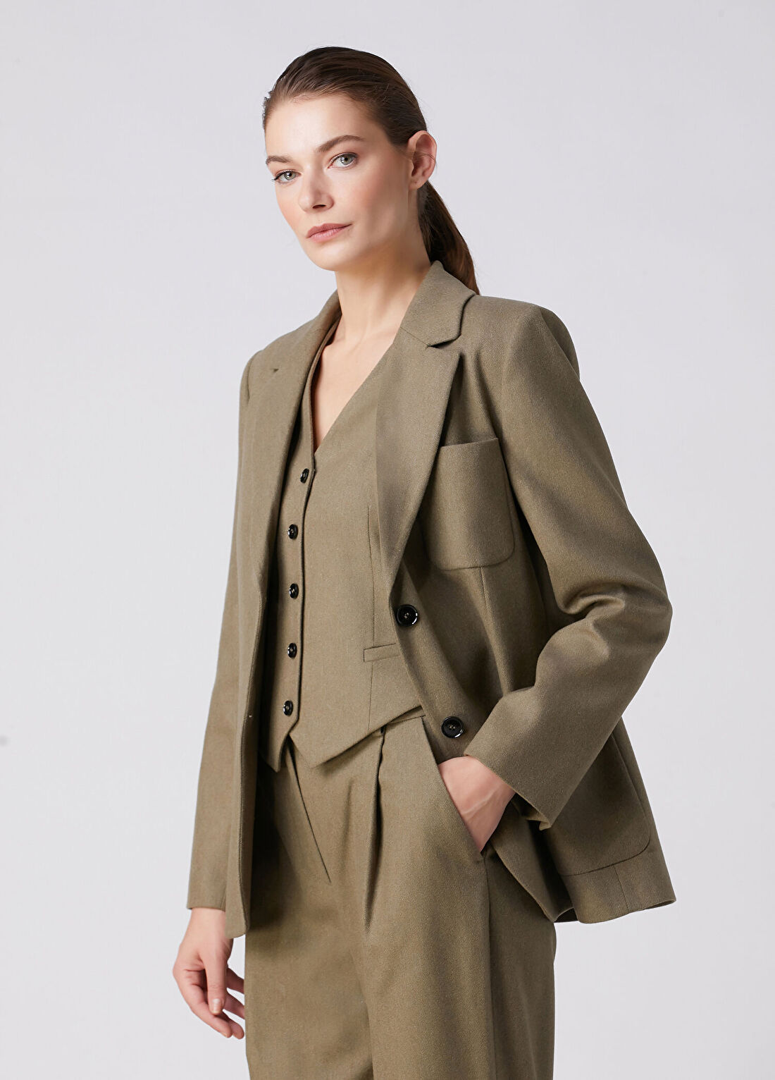Beymen Collection Haki Yün Ceket