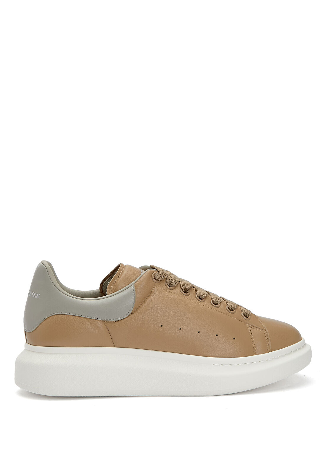 McQueen Oversized Bej Erkek Deri Sneaker