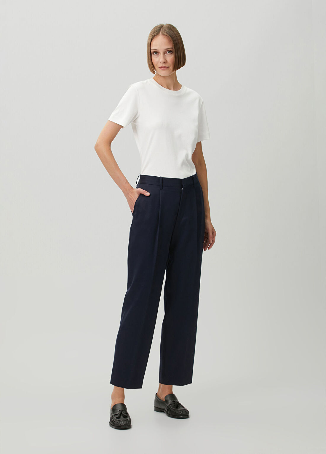 Kenzo Tailored Tapered Lacivert Yün Pantolon